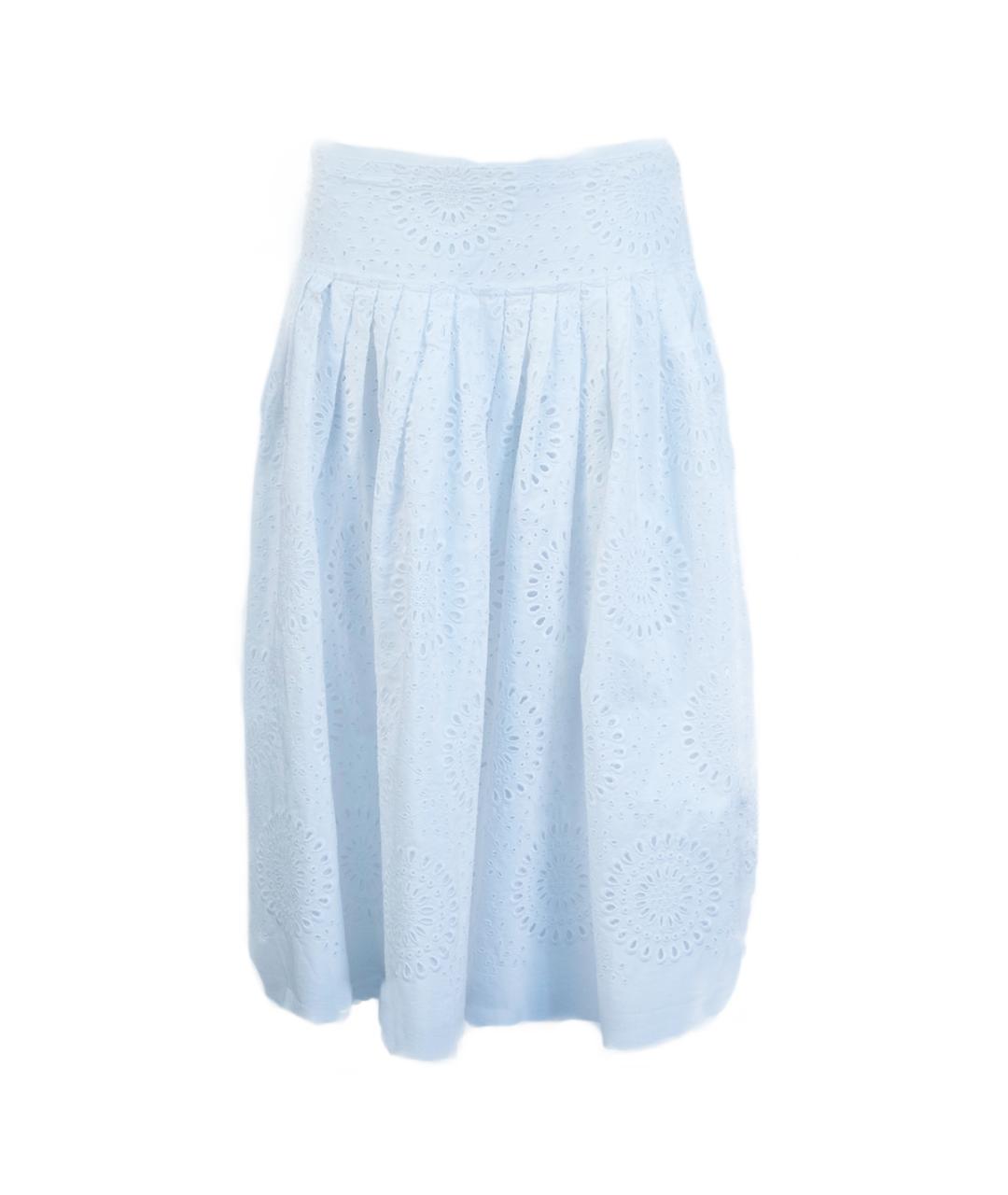 PRADA Белая хлопковая юбка миди, фото 1