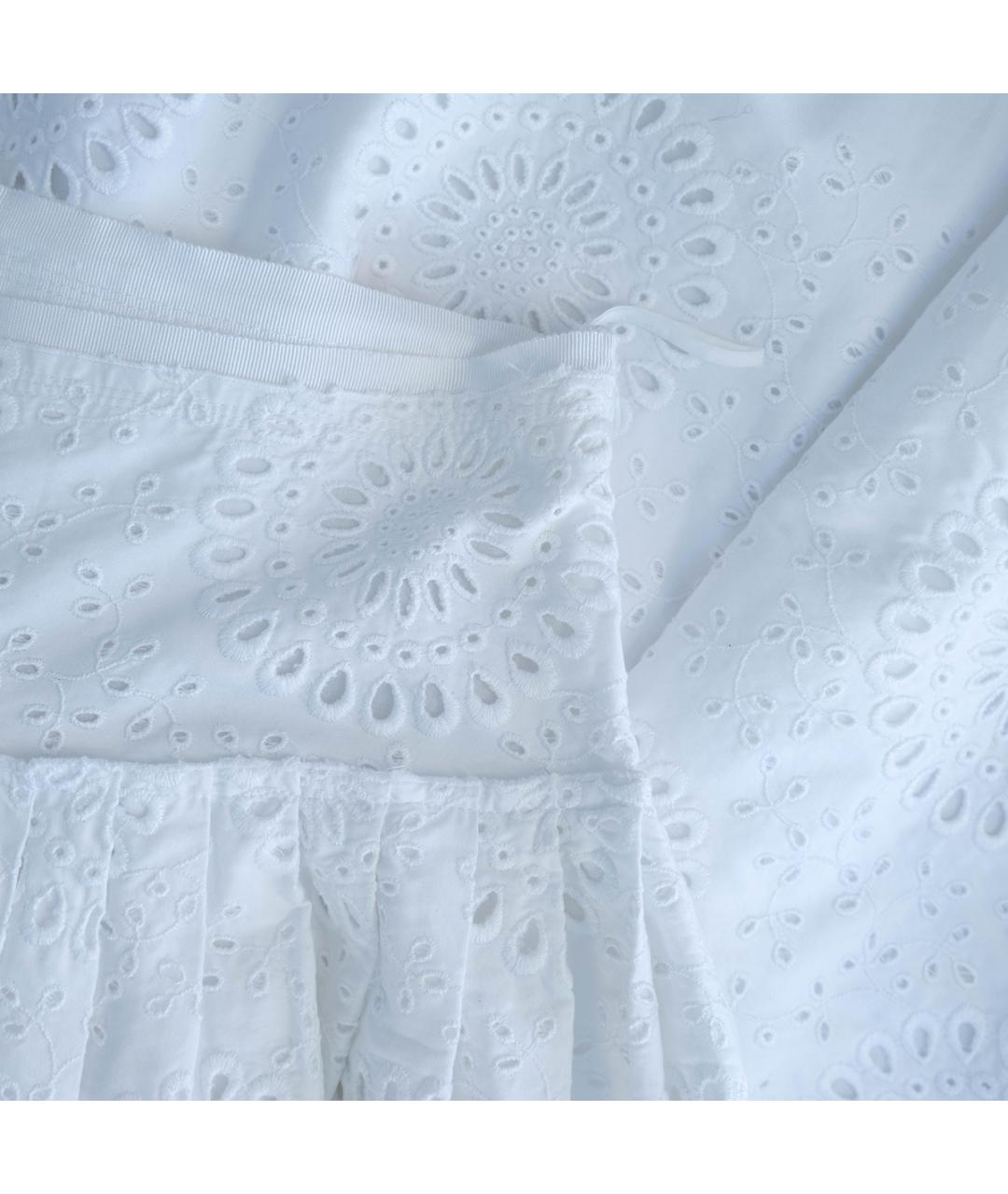 PRADA Белая хлопковая юбка миди, фото 4