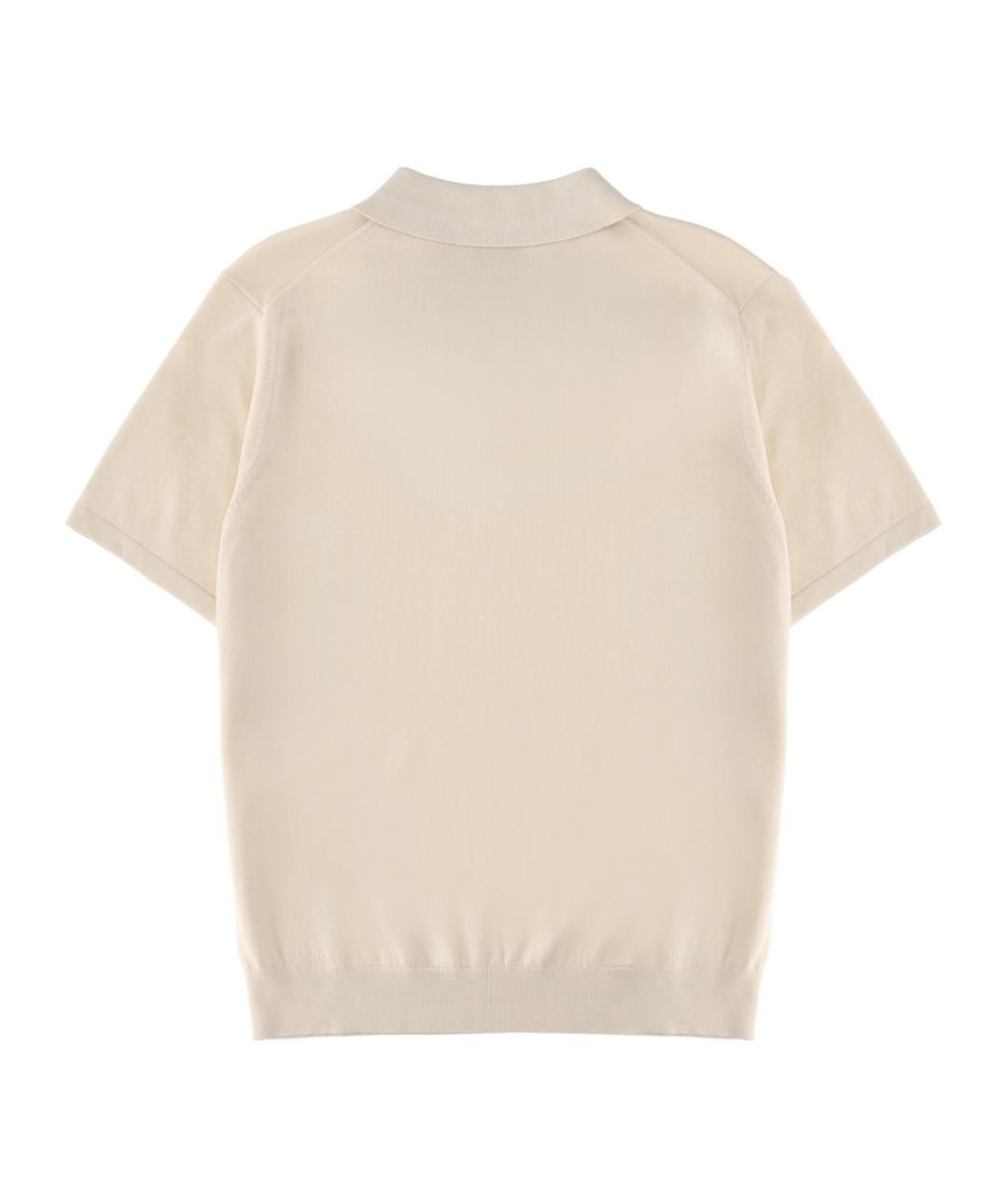 PS BY PAUL SMITH Белое хлопковое поло с коротким рукавом, фото 2