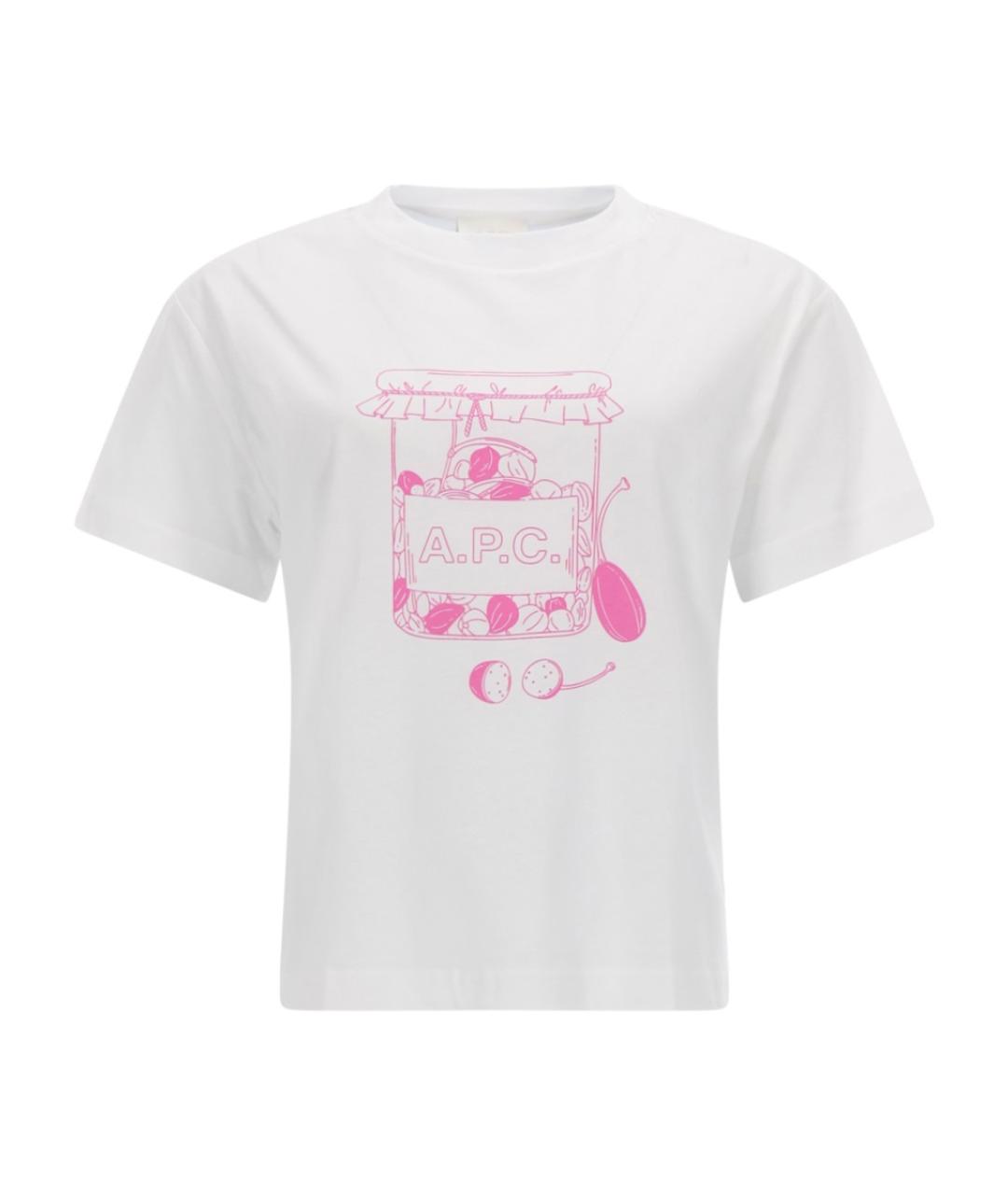 A.P.C. Белая хлопковая футболка, фото 1