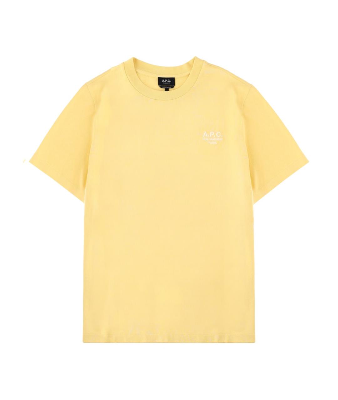 A.P.C. Желтая хлопковая футболка, фото 1