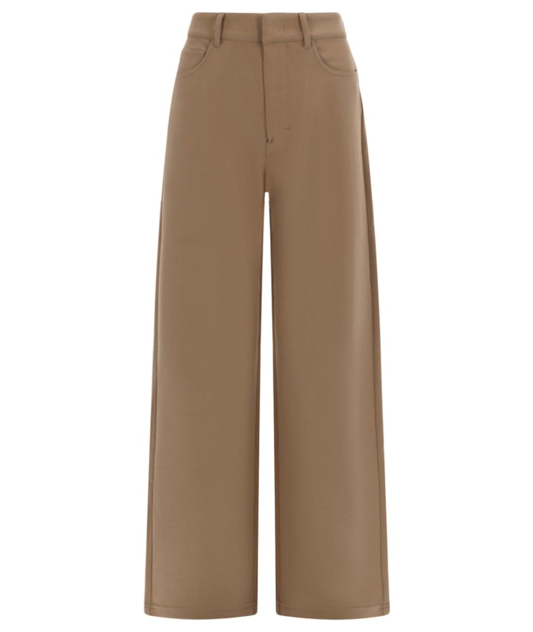 'S MAX MARA Бежевые хлопковые прямые брюки, фото 1