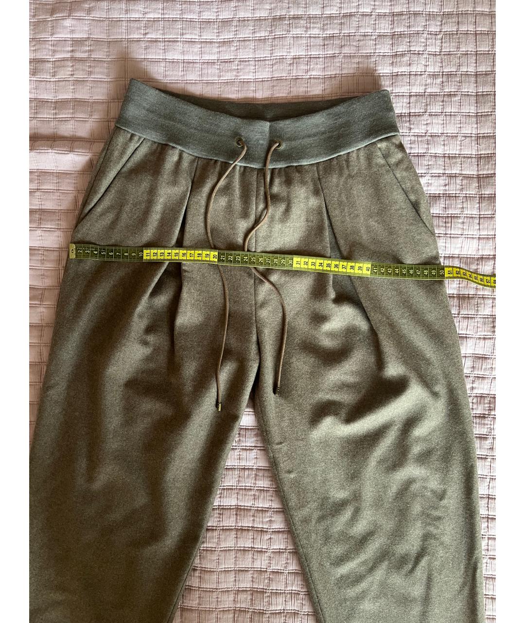 RALPH LAUREN Коричневые шерстяные брюки широкие, фото 7