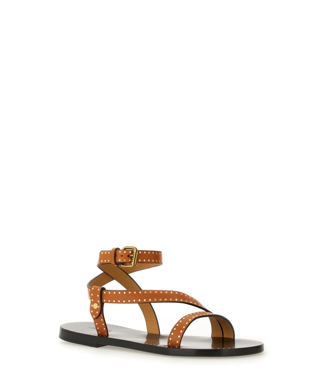 ISABEL MARANT Коричневые кожаные сандалии, фото 2