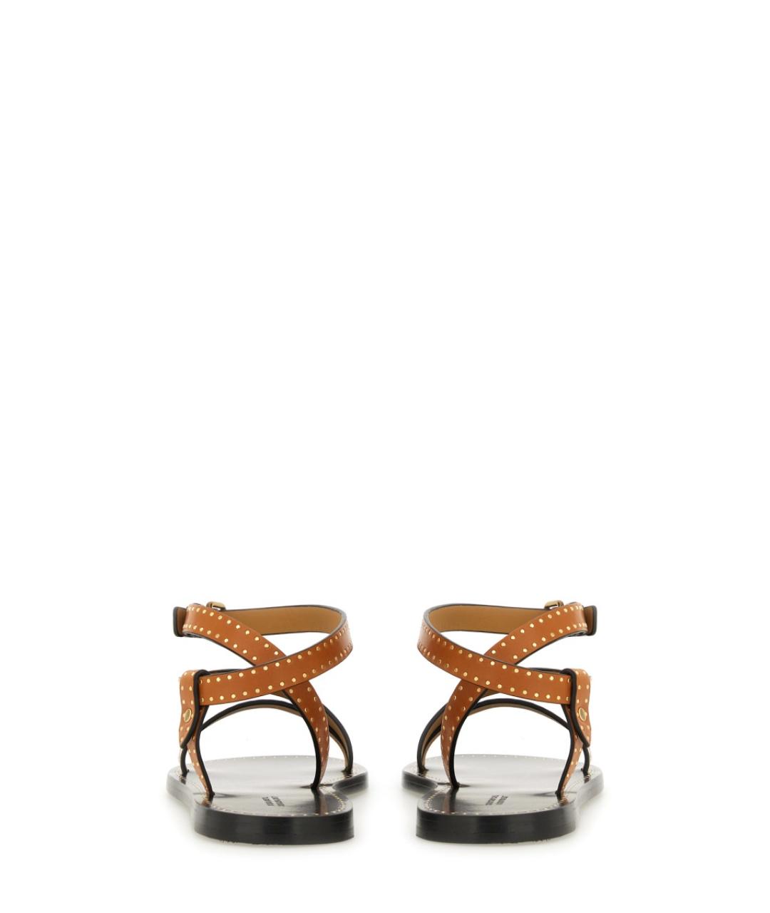 ISABEL MARANT Коричневые кожаные сандалии, фото 3