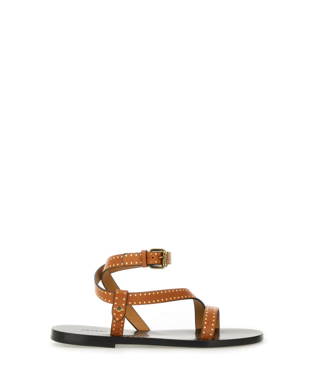 ISABEL MARANT Коричневые кожаные сандалии, фото 1