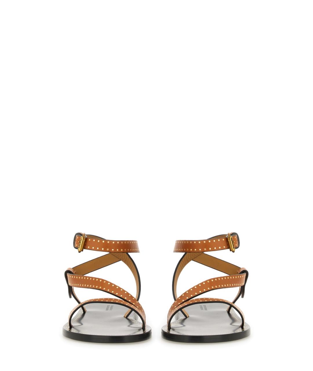ISABEL MARANT Коричневые кожаные сандалии, фото 4