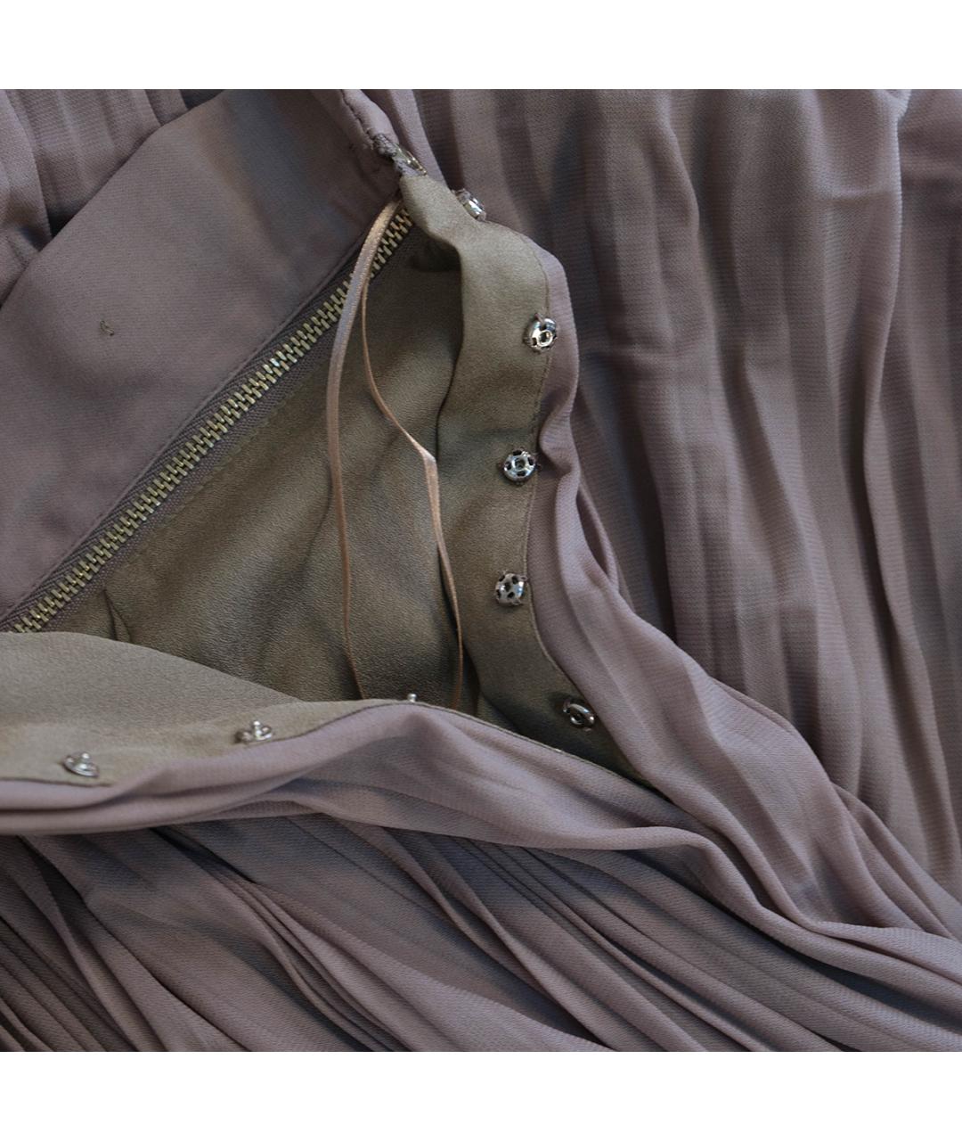 CHLOE Коричневая вискозная юбка миди, фото 4