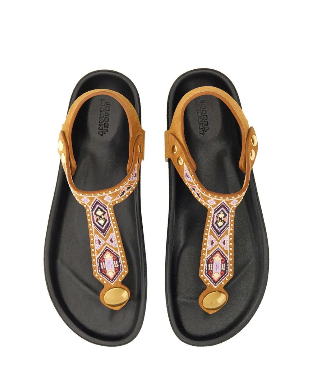 ISABEL MARANT Коричневые кожаные сандалии, фото 3