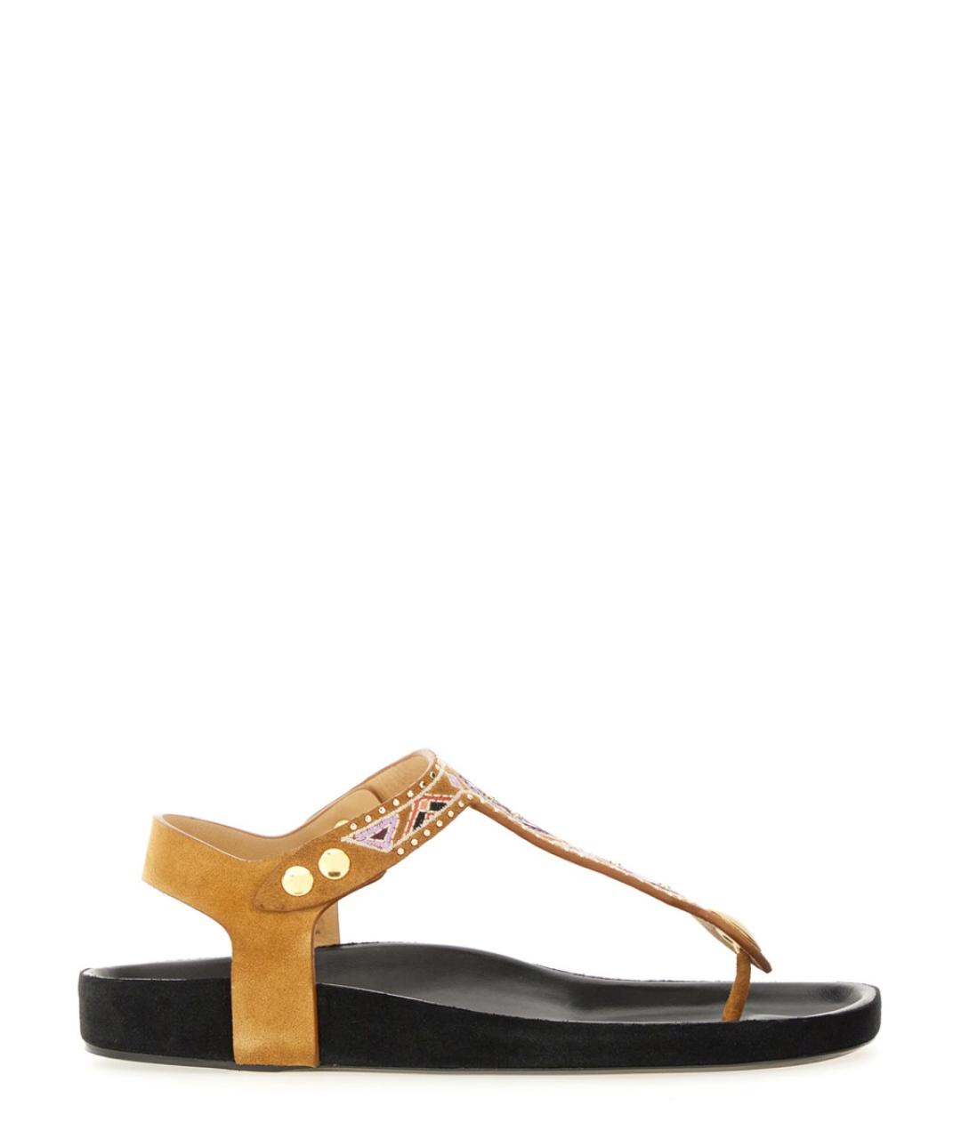 ISABEL MARANT Коричневые кожаные сандалии, фото 1