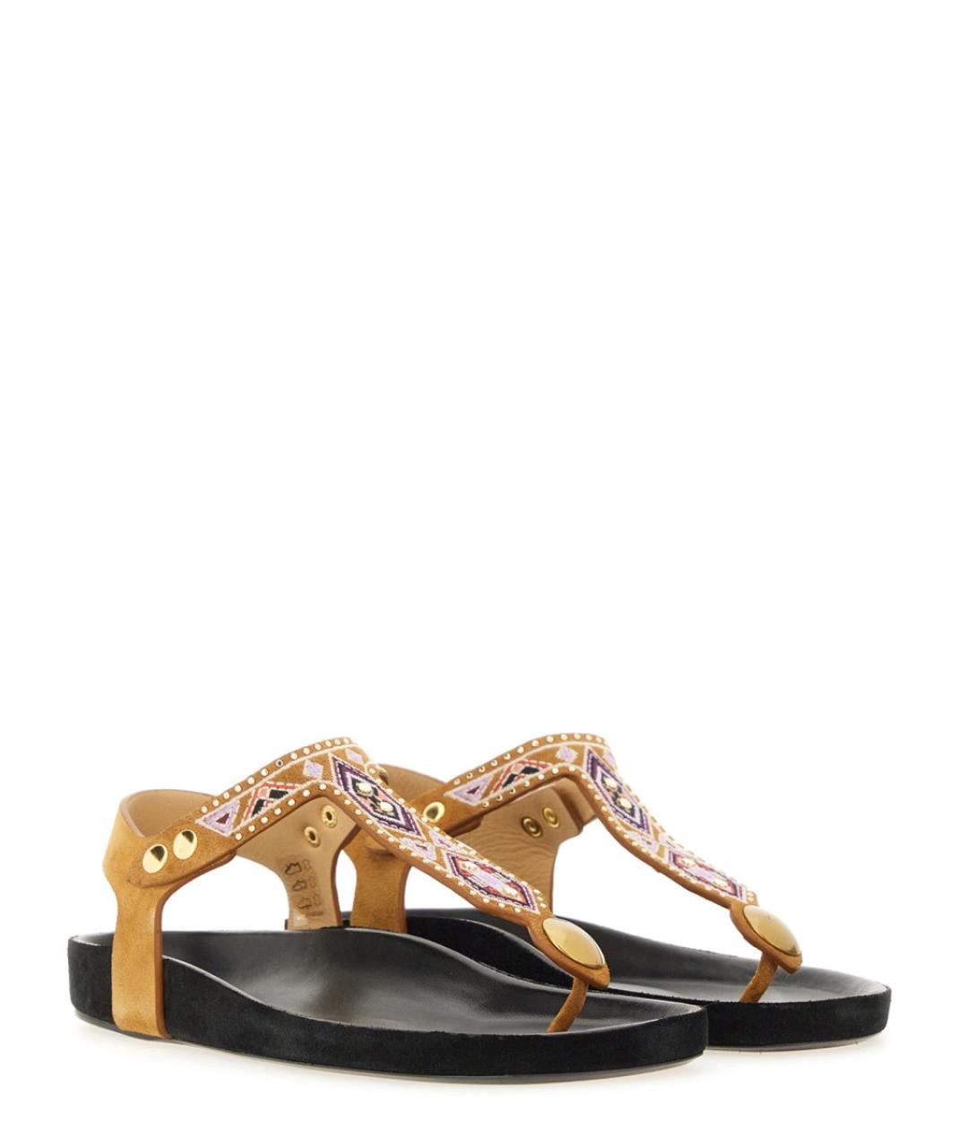 ISABEL MARANT Коричневые кожаные сандалии, фото 2