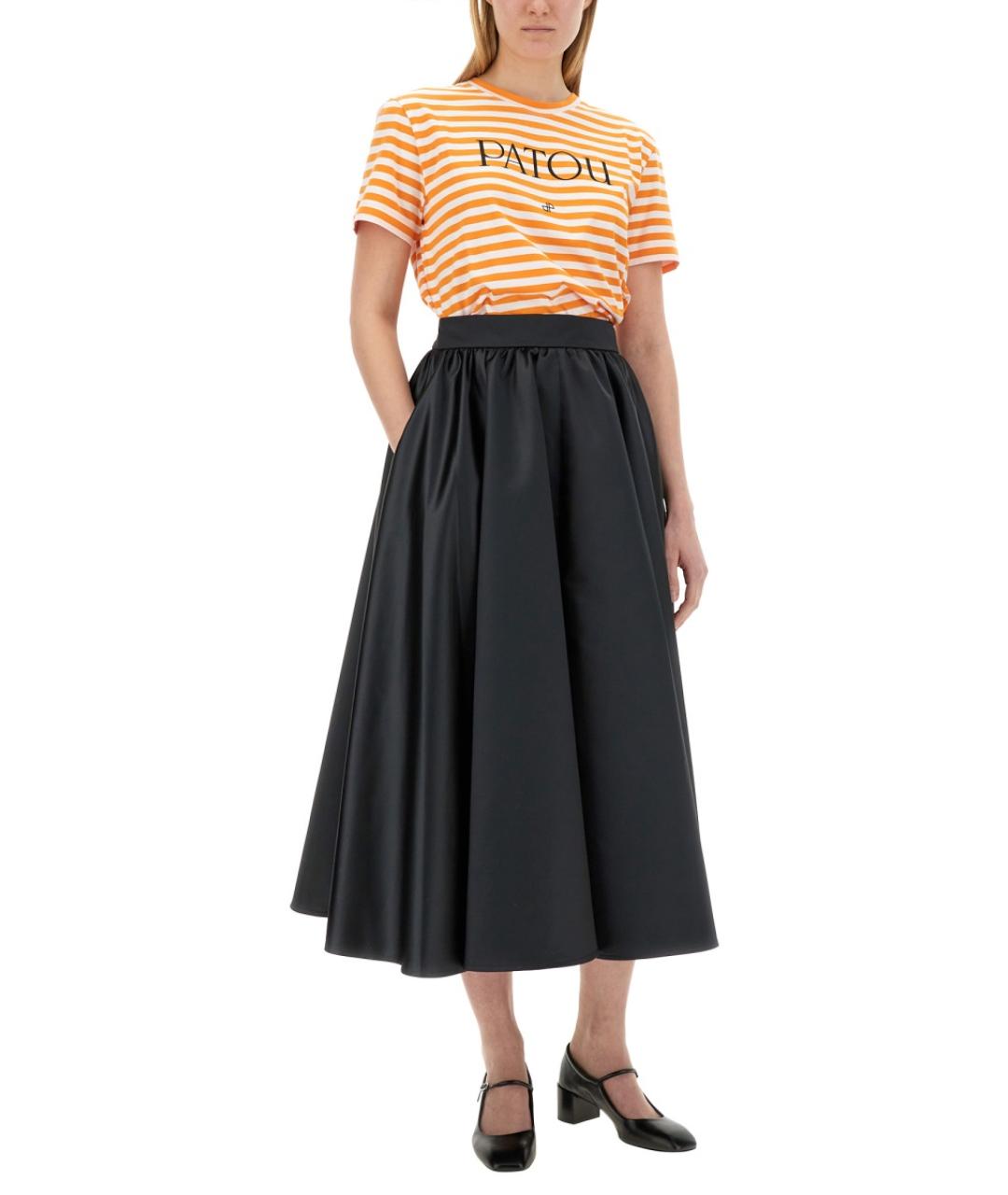 PATOU Черная полиэстеровая юбка миди, фото 2