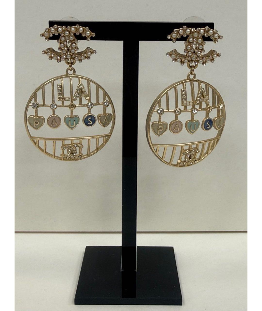 CHANEL Золотые серьги, фото 4