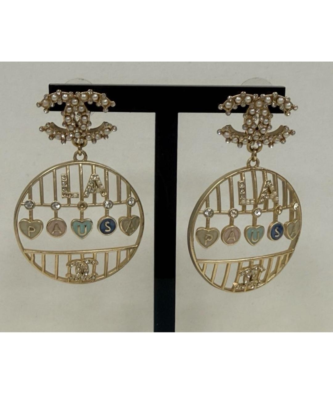 CHANEL Золотые серьги, фото 5