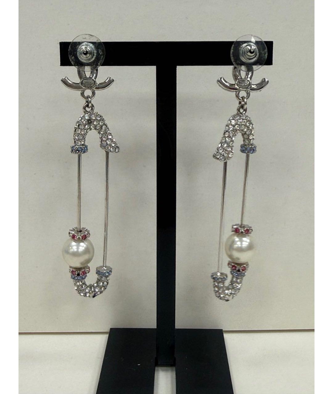 CHANEL Серебряные серьги, фото 2