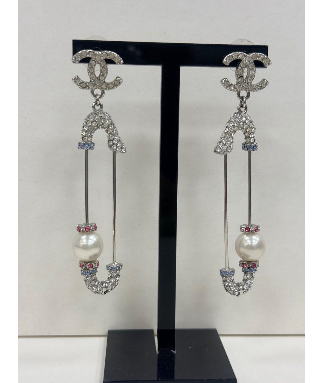 CHANEL Серебряные серьги, фото 4