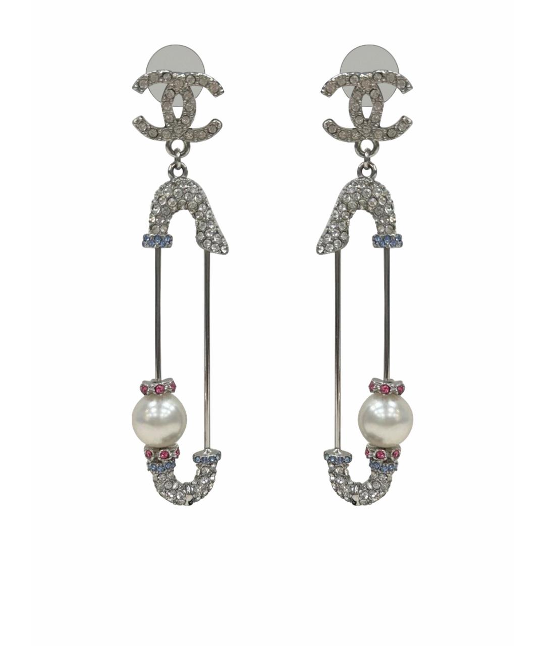 CHANEL Серебряные серьги, фото 1