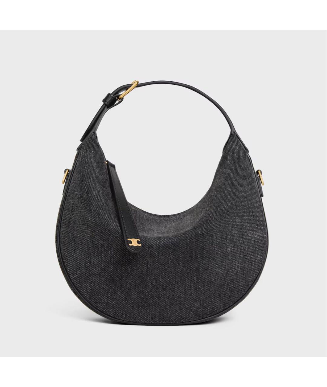 CELINE Серая деним сумка с короткими ручками, фото 5