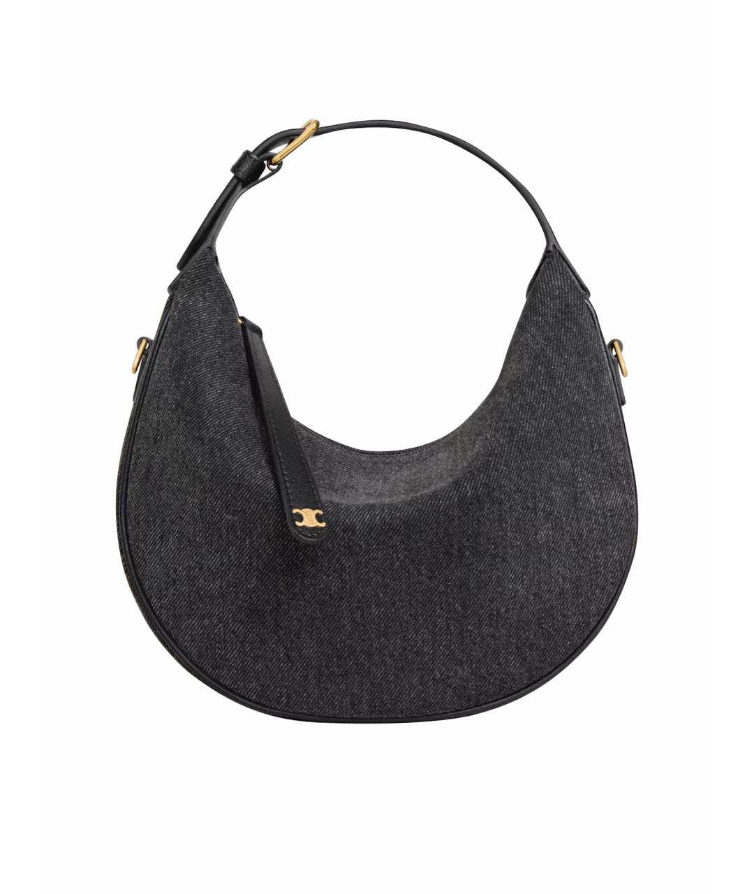 CELINE Серая деним сумка с короткими ручками, фото 1