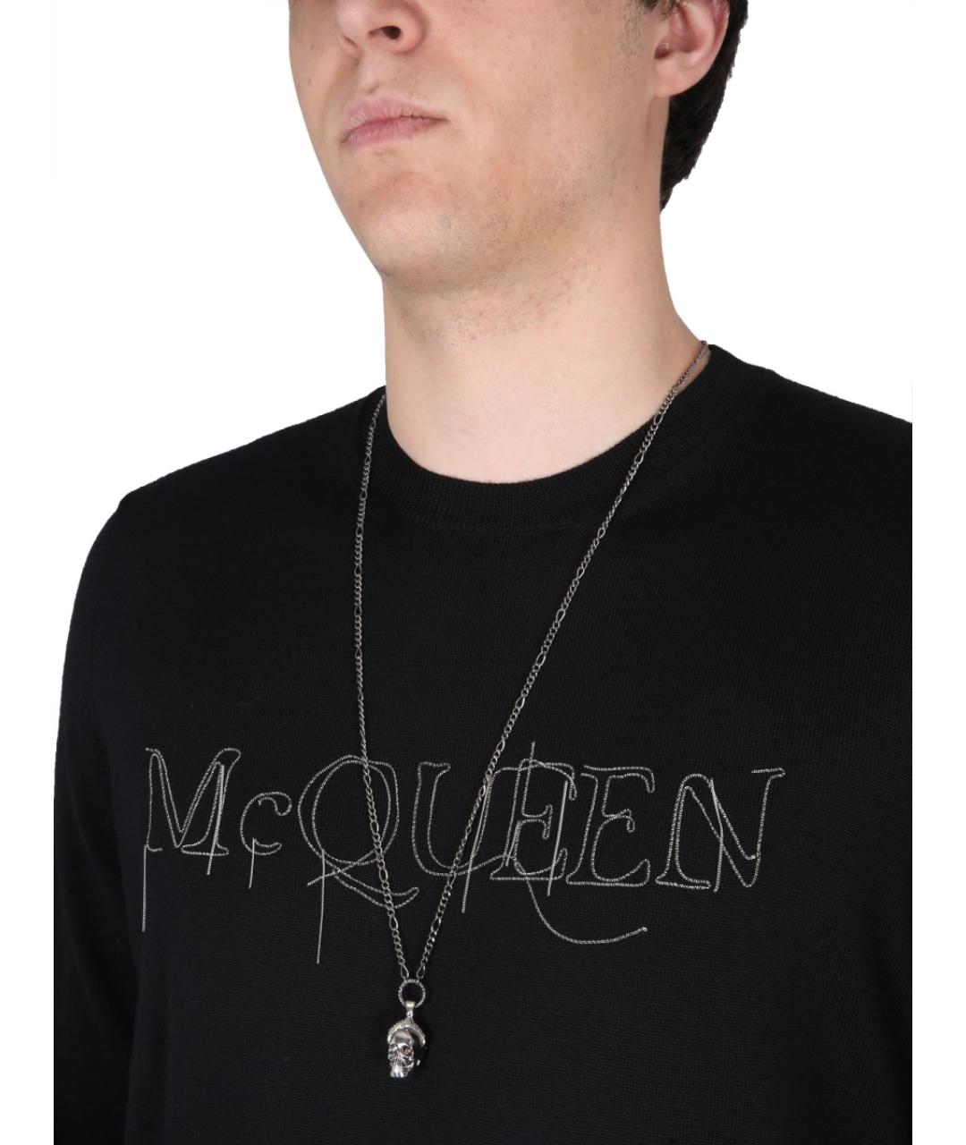 ALEXANDER MCQUEEN Черный шерстяной джемпер / свитер, фото 4