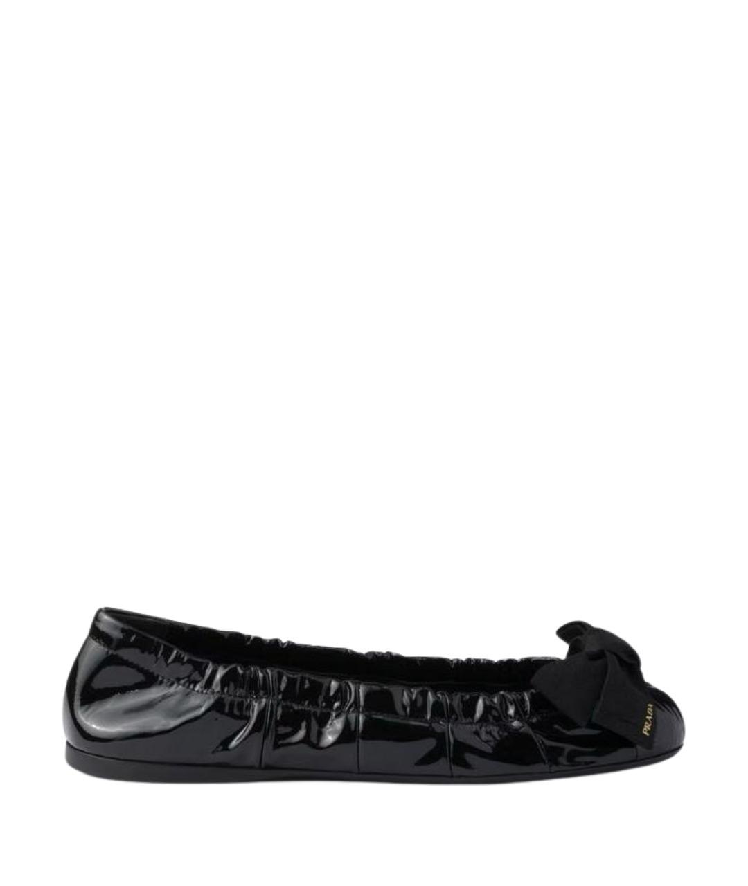 PRADA Черные лодочки на низком каблуке, фото 1