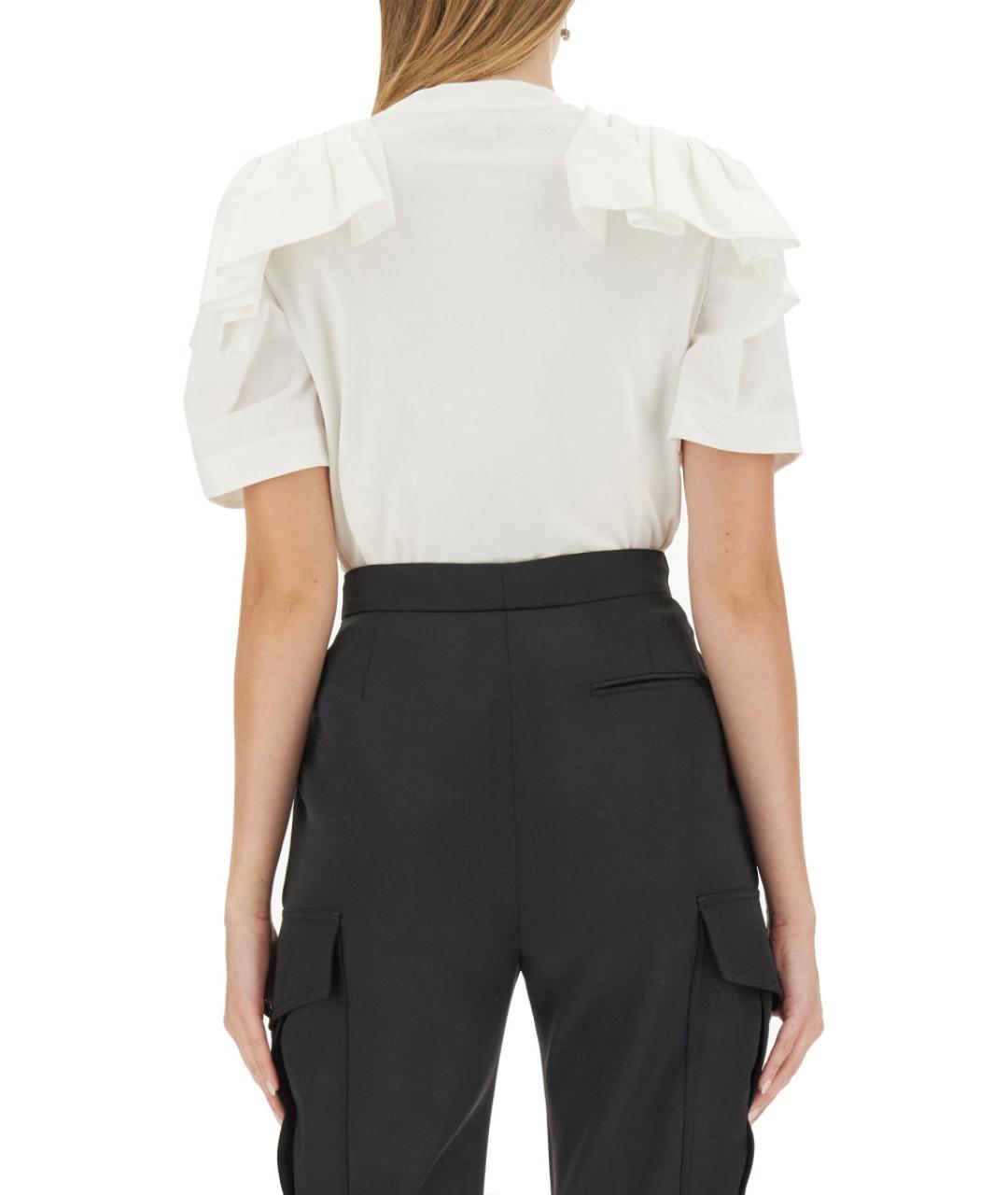 ALEXANDER MCQUEEN Белая хлопковая футболка, фото 3