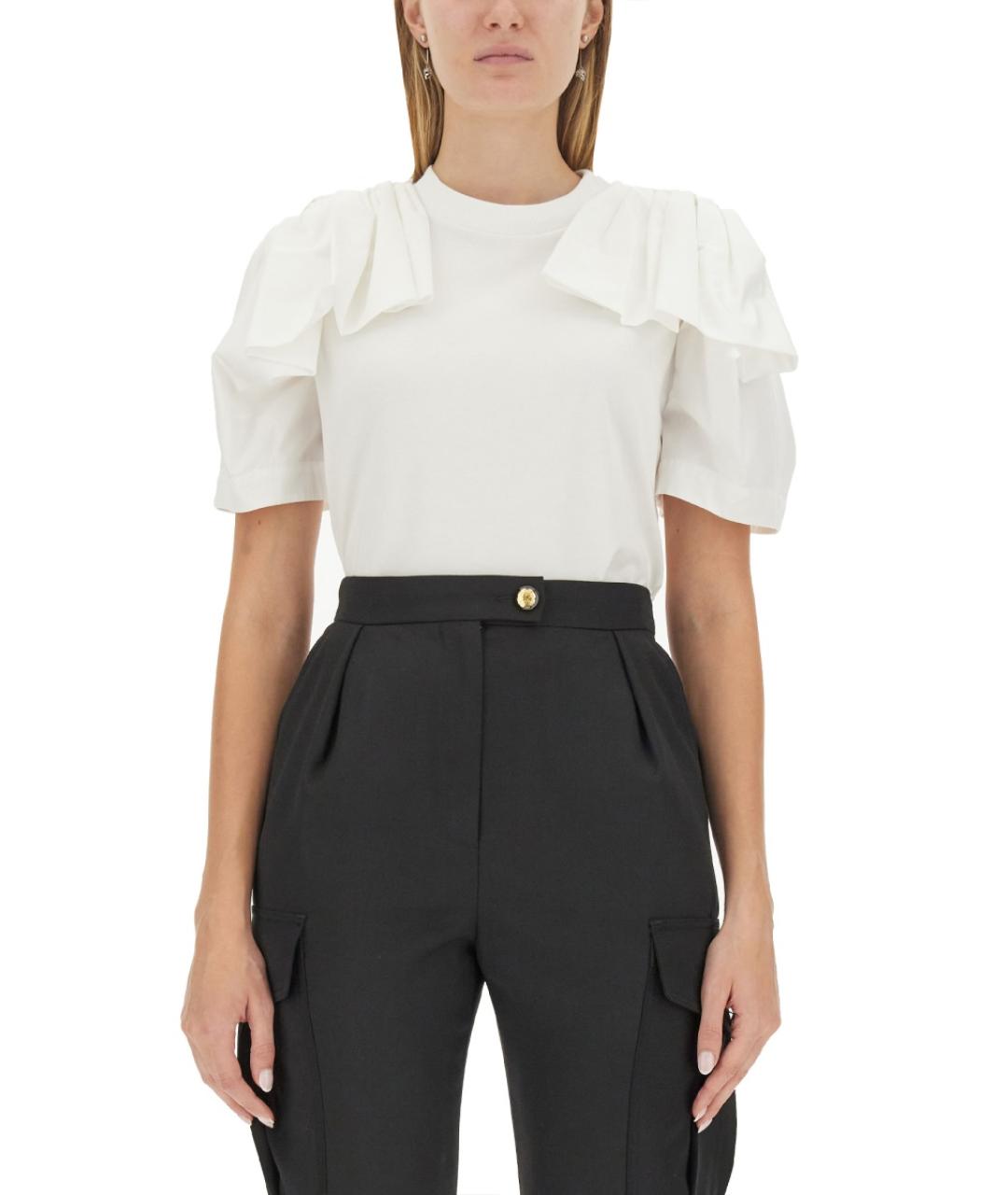 ALEXANDER MCQUEEN Белая хлопковая футболка, фото 1