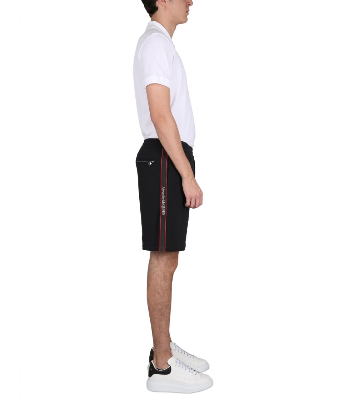 ALEXANDER MCQUEEN Черные хлопковые шорты, фото 2