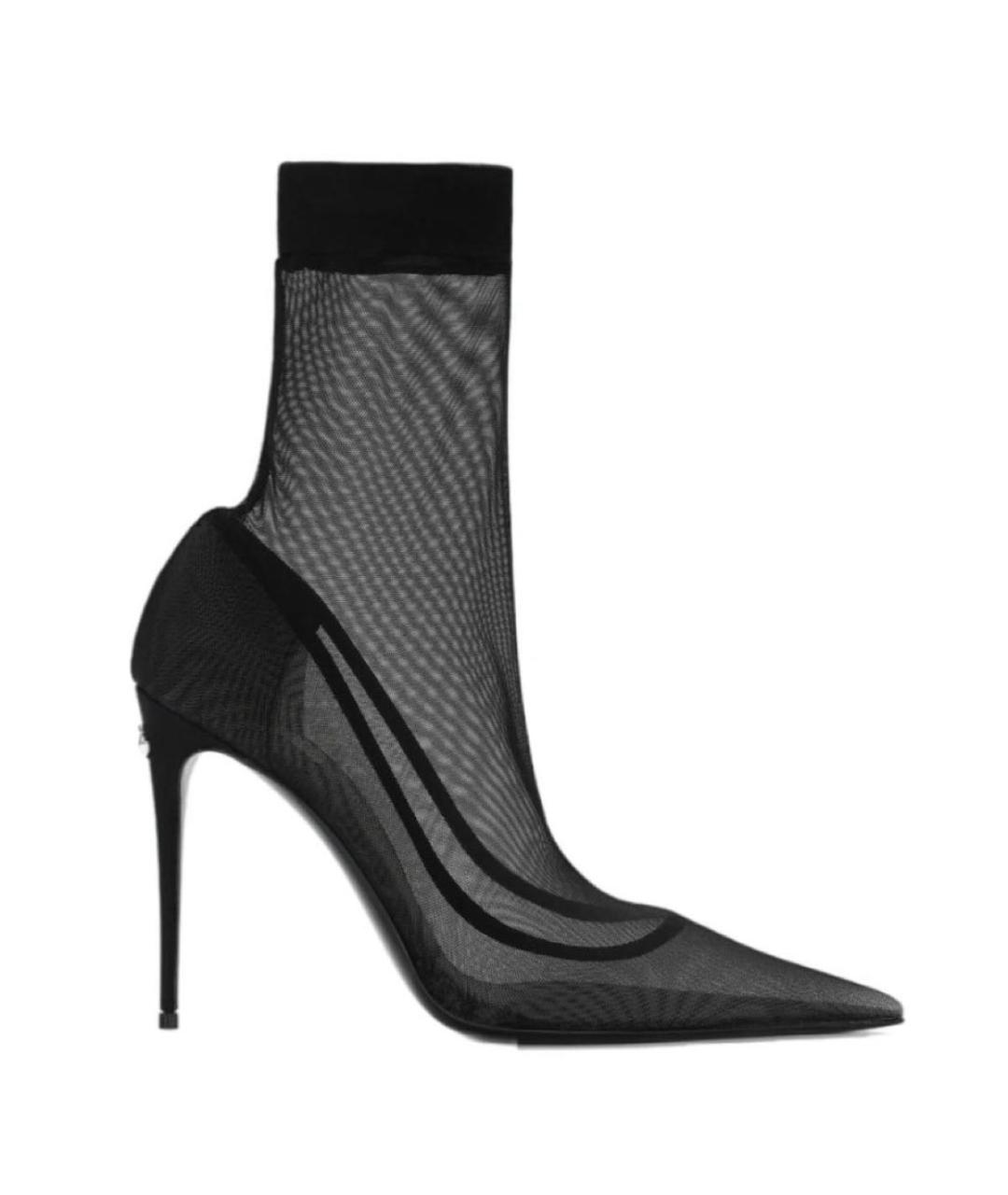 DOLCE&GABBANA Черные текстильные туфли, фото 1