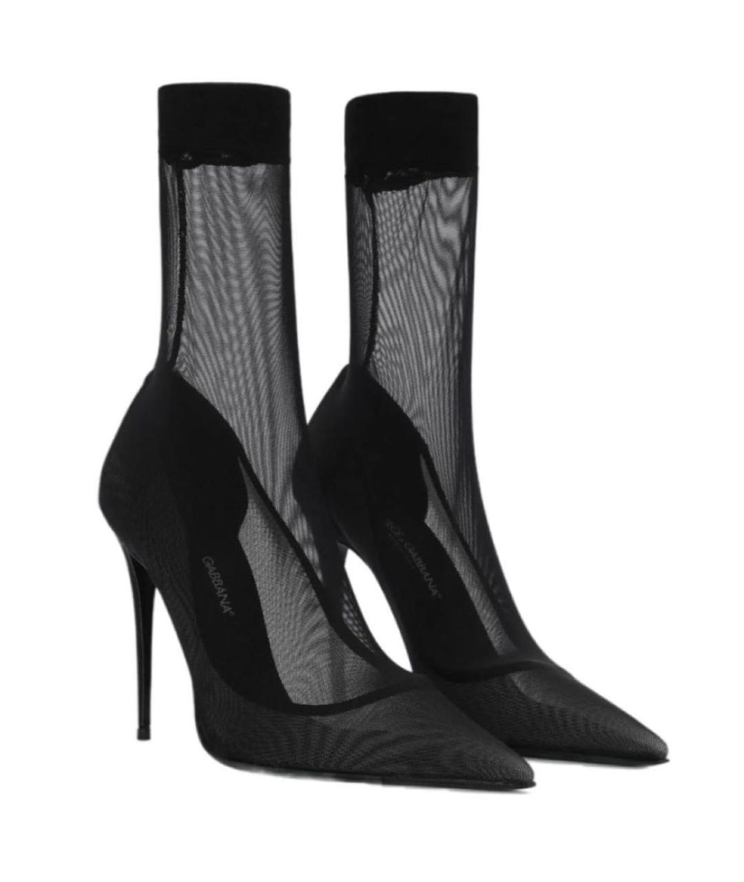 DOLCE&GABBANA Черные текстильные туфли, фото 2