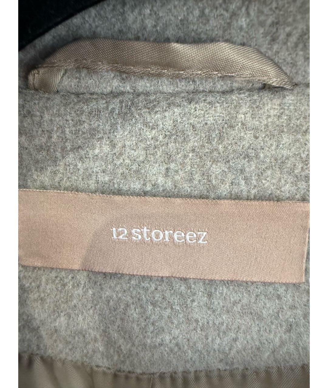 12 STOREEZ Бежевое шерстяное пальто, фото 5