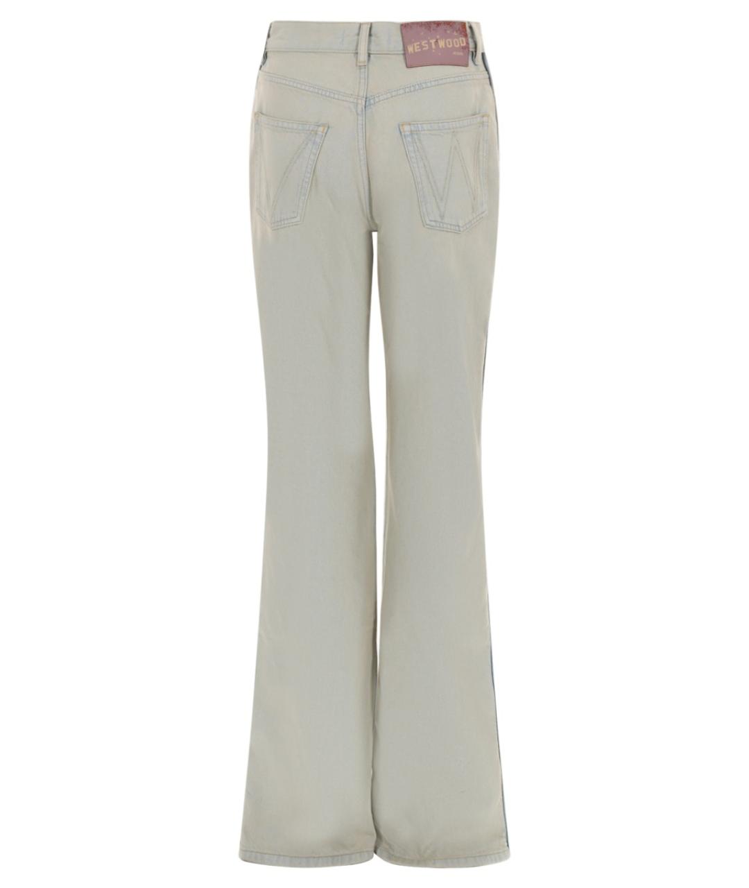 VIVIENNE WESTWOOD Синие хлопковые прямые джинсы, фото 2