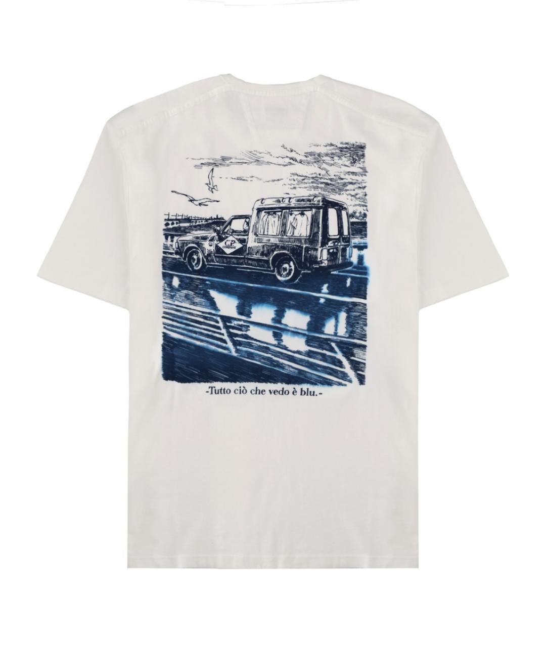 CP COMPANY Белая хлопковая футболка, фото 2