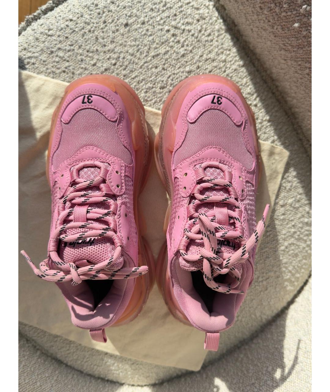BALENCIAGA Розовые замшевые кроссовки, фото 3
