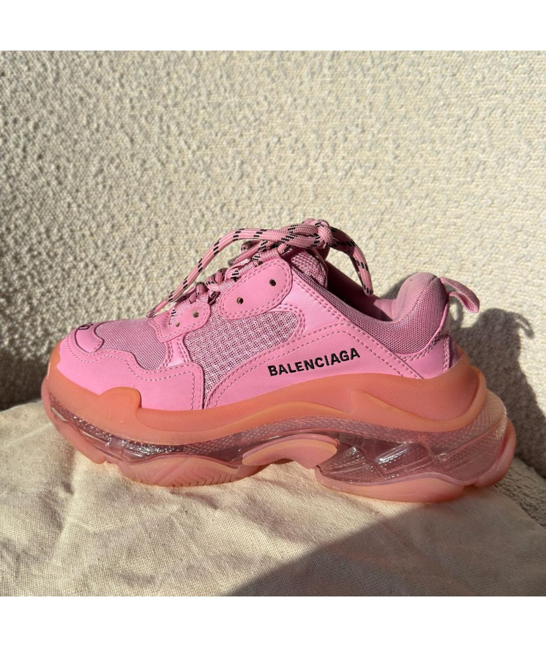 BALENCIAGA Розовые замшевые кроссовки, фото 9