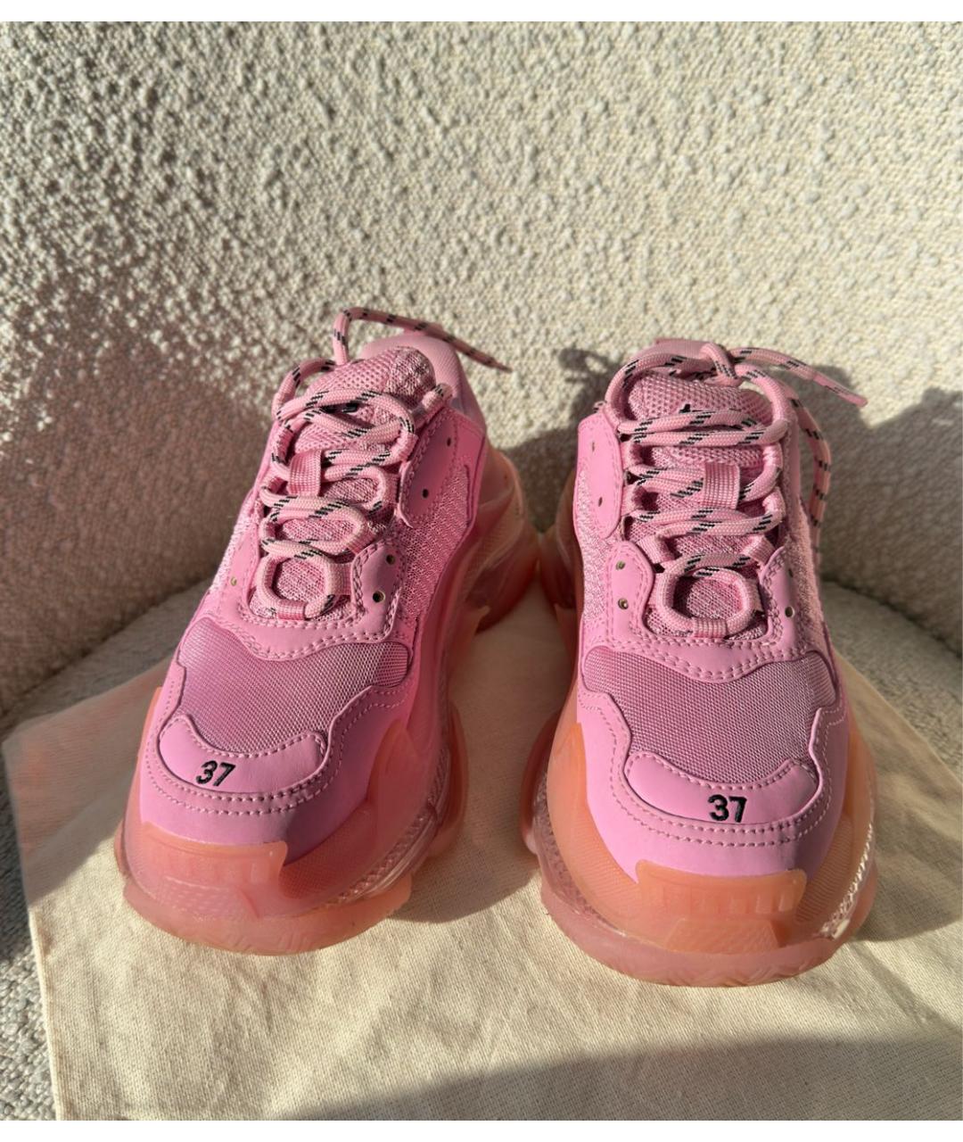 BALENCIAGA Розовые замшевые кроссовки, фото 2