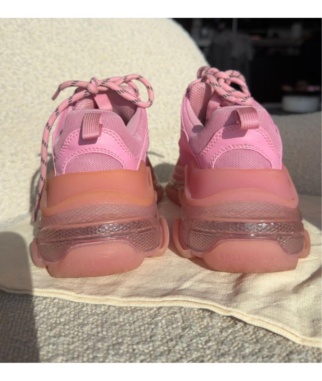 BALENCIAGA Розовые замшевые кроссовки, фото 4