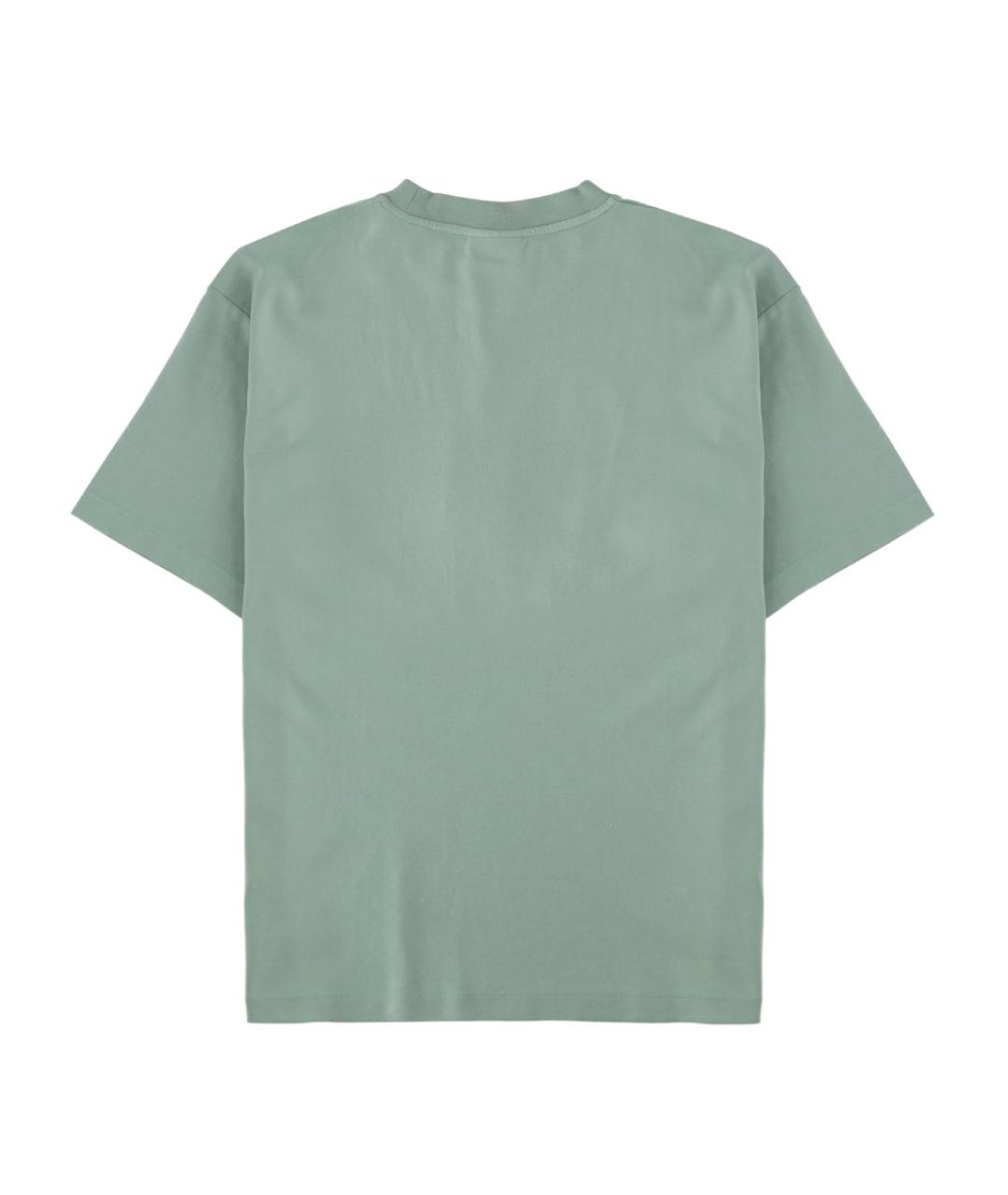 Drole de Monsieur Зеленая хлопковая футболка, фото 2