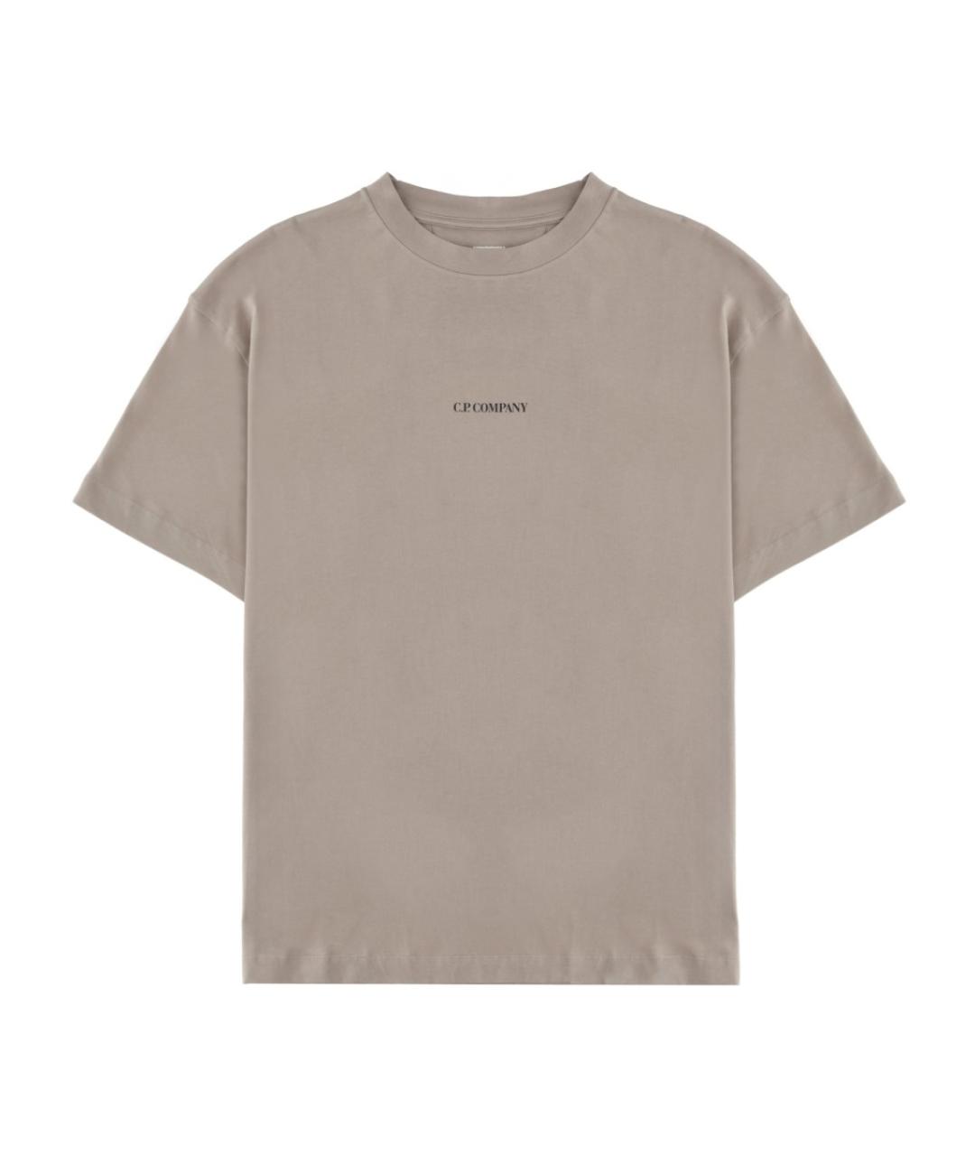CP COMPANY Бежевая хлопковая футболка, фото 1