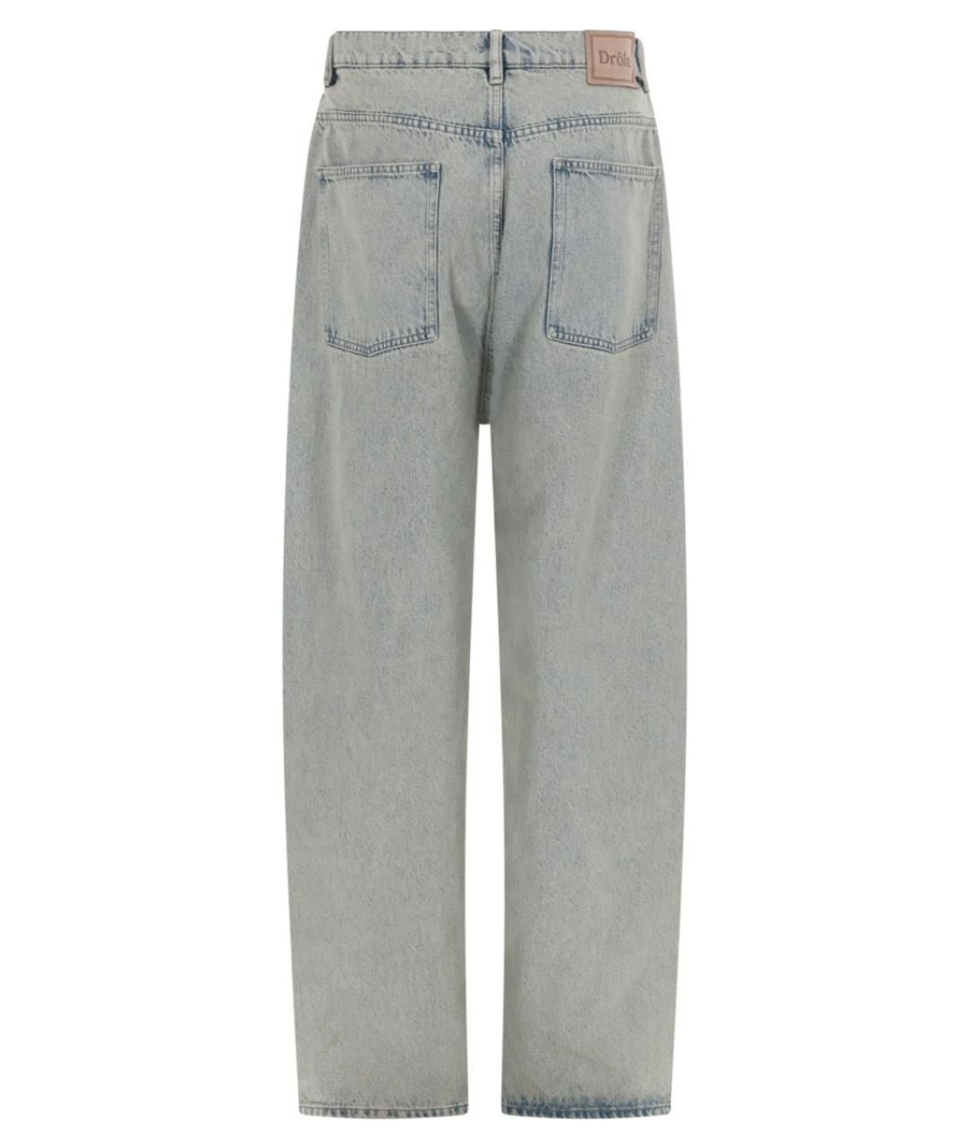 Drole de Monsieur Серые хлопковые прямые джинсы, фото 2