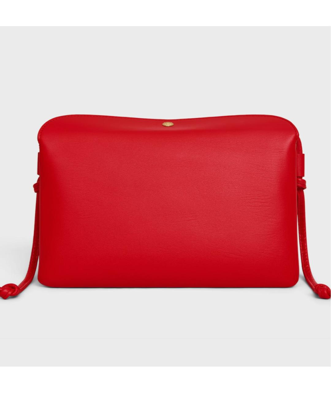 CELINE Красная кожаная сумка через плечо, фото 3