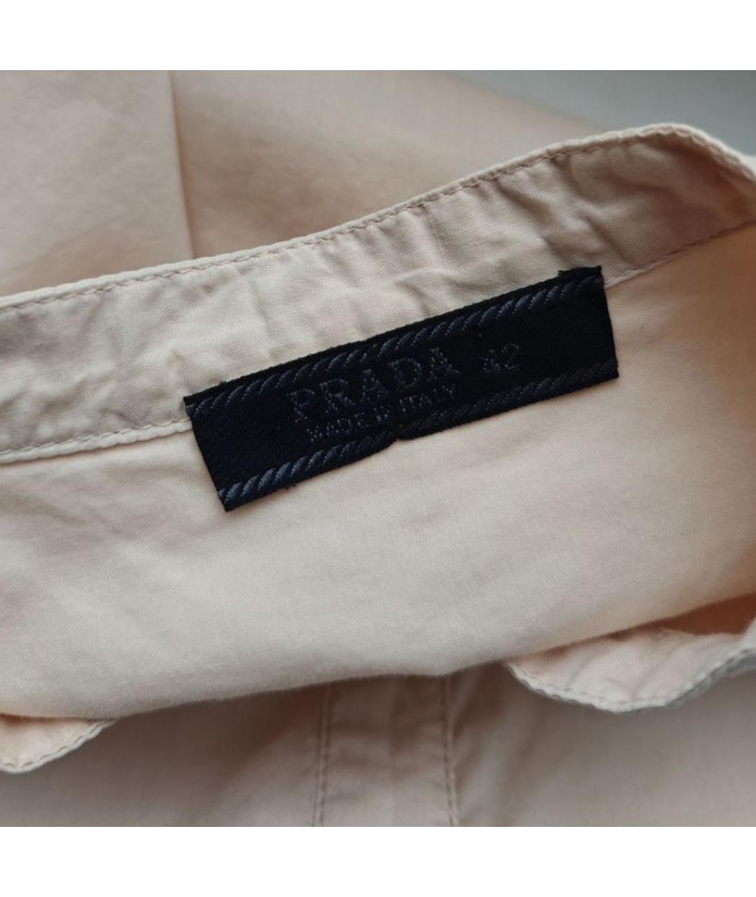 PRADA Бежевая хлопковая рубашка, фото 2