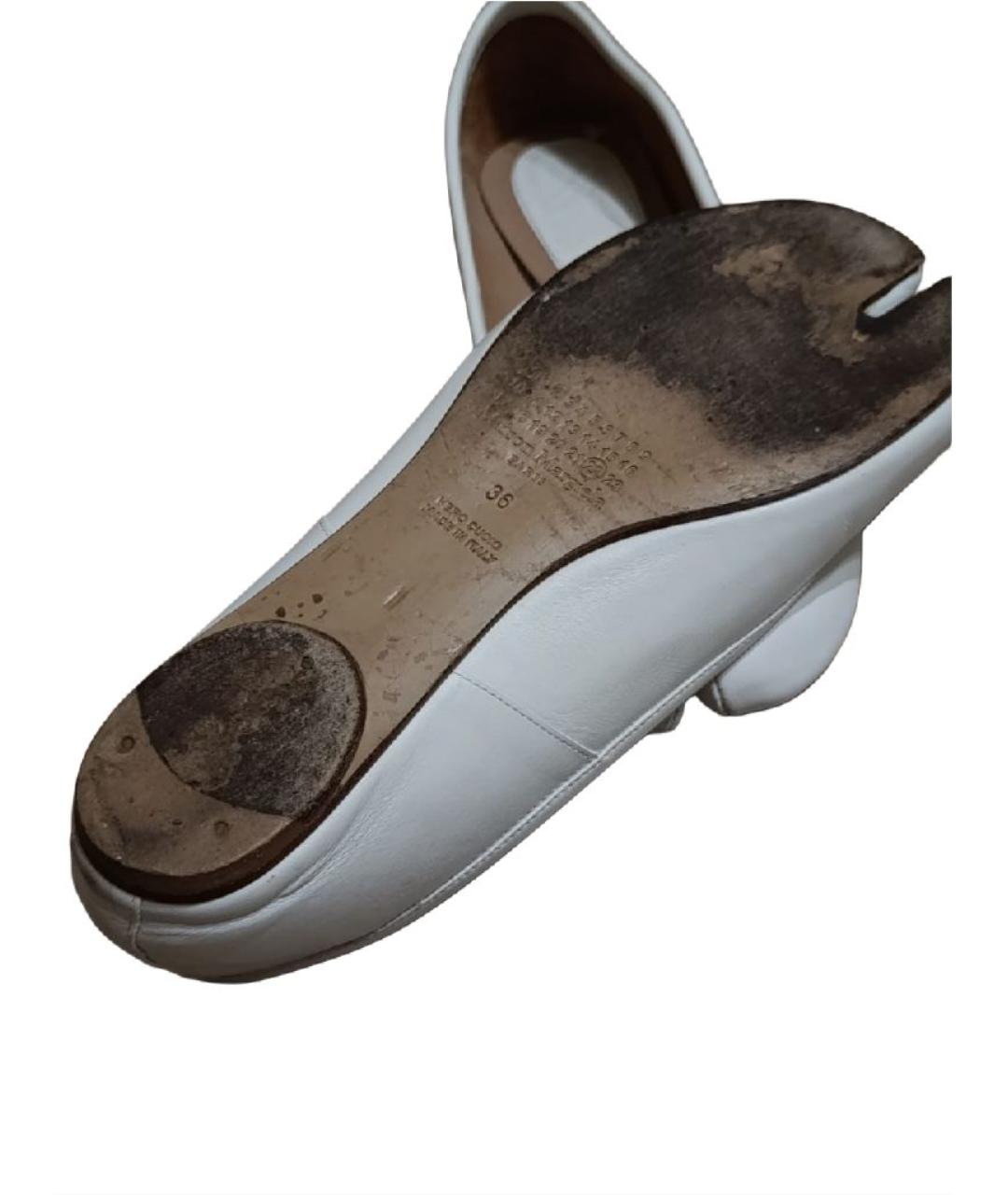 MAISON MARGIELA Белые кожаные балетки, фото 7