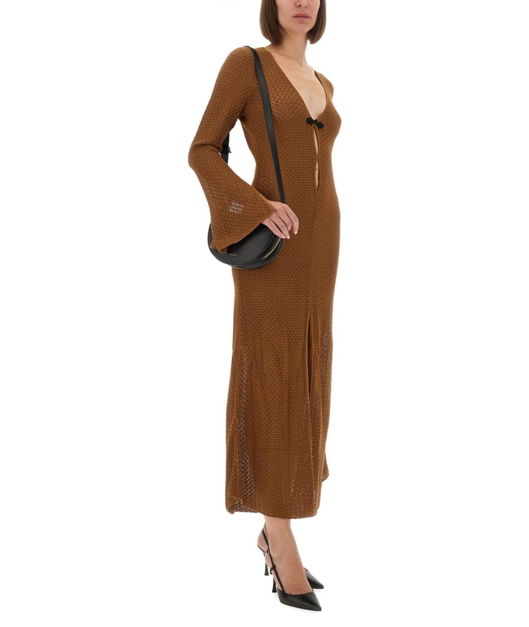 THE GARMENT Коричневое хлопковое повседневное платье, фото 2