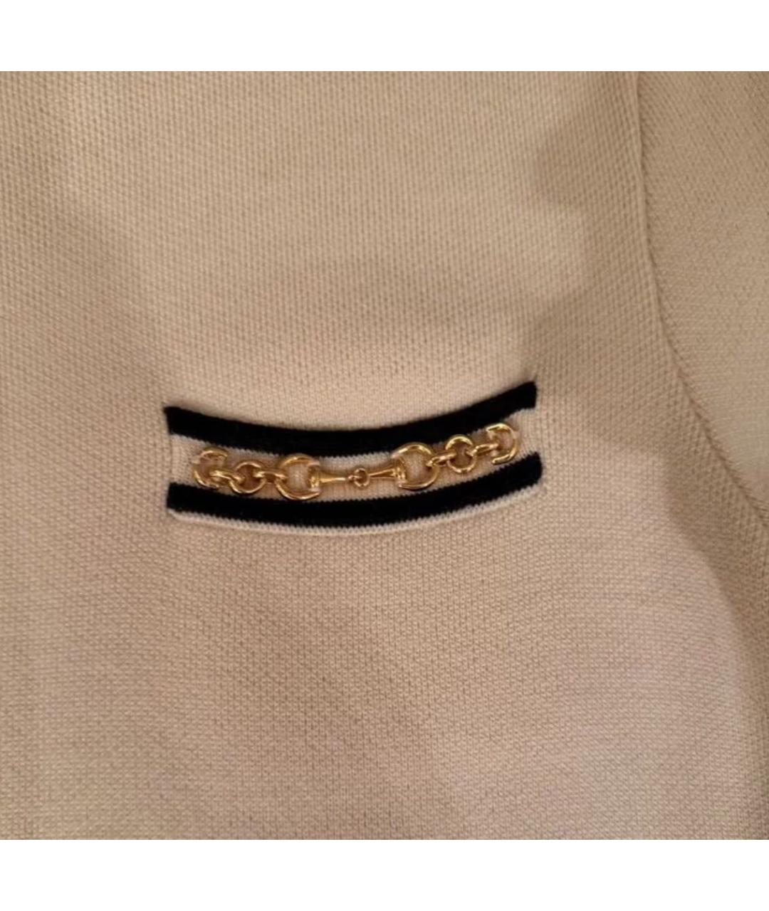 GUCCI Бежевое шерстяное повседневное платье, фото 7