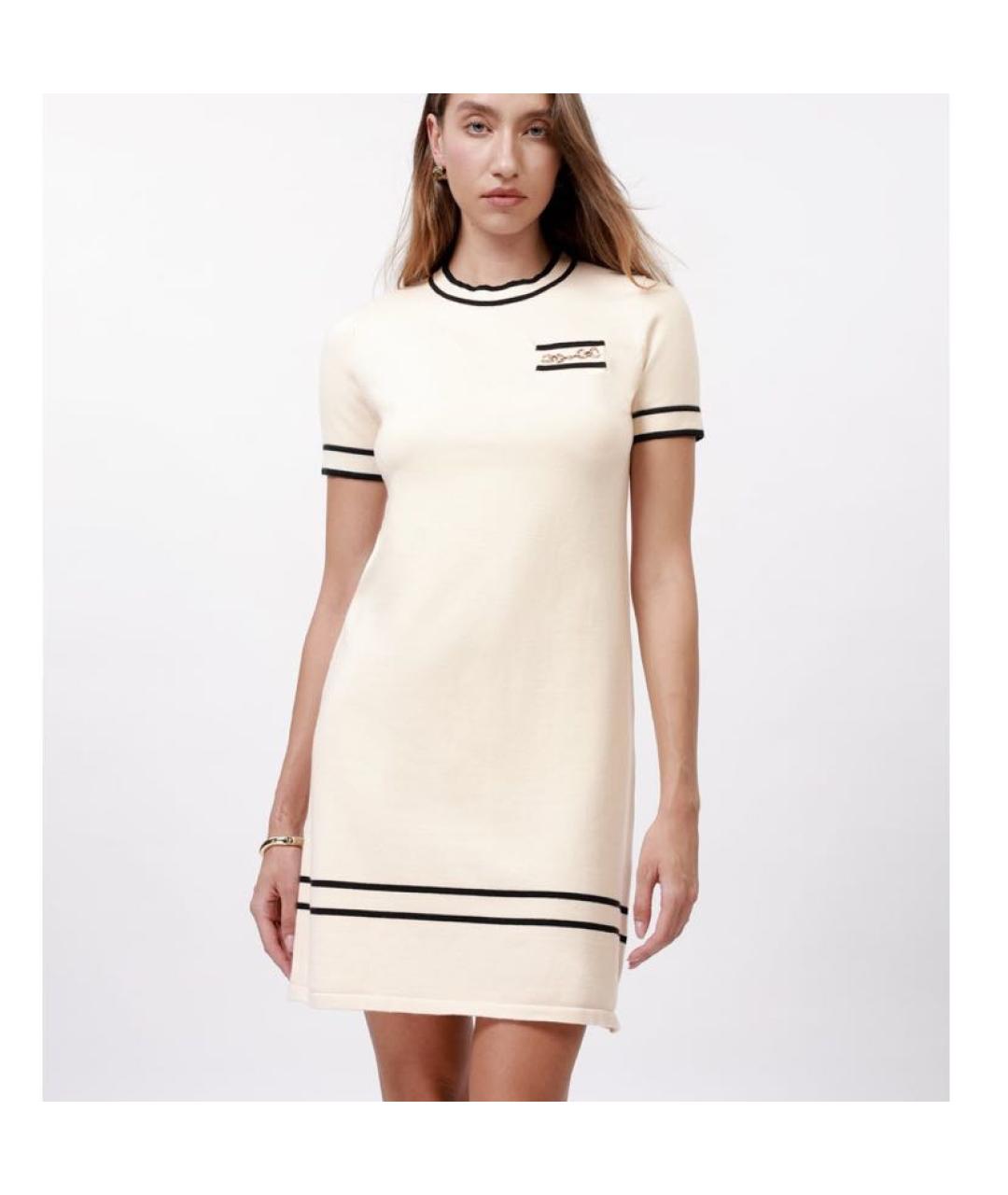 GUCCI Бежевое шерстяное повседневное платье, фото 3