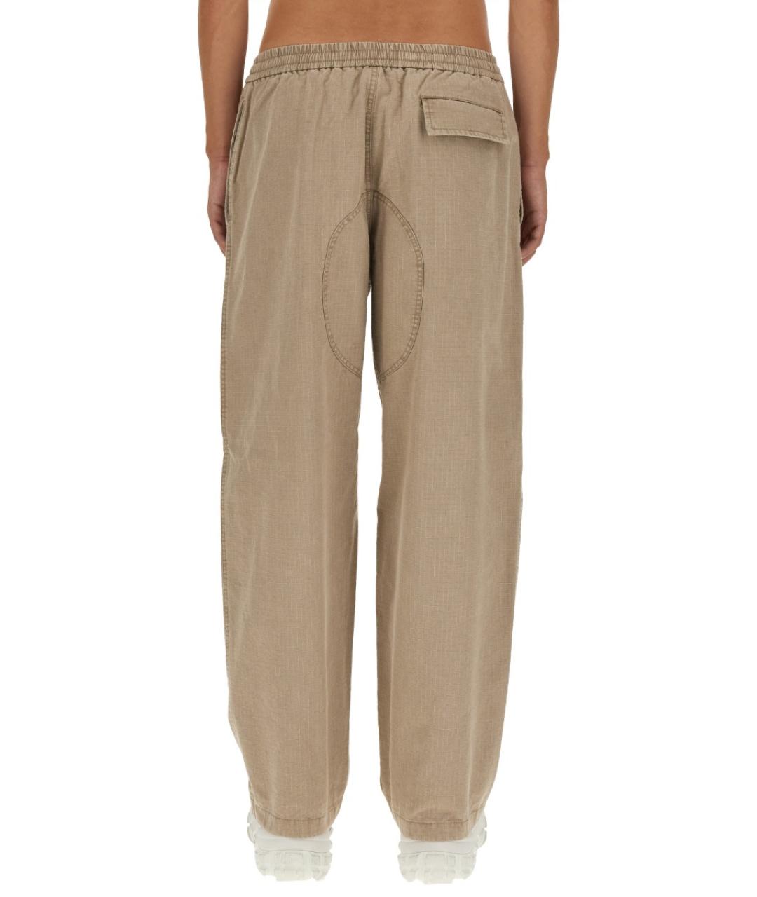 ACNE STUDIOS Бежевые хлопковые повседневные брюки, фото 4