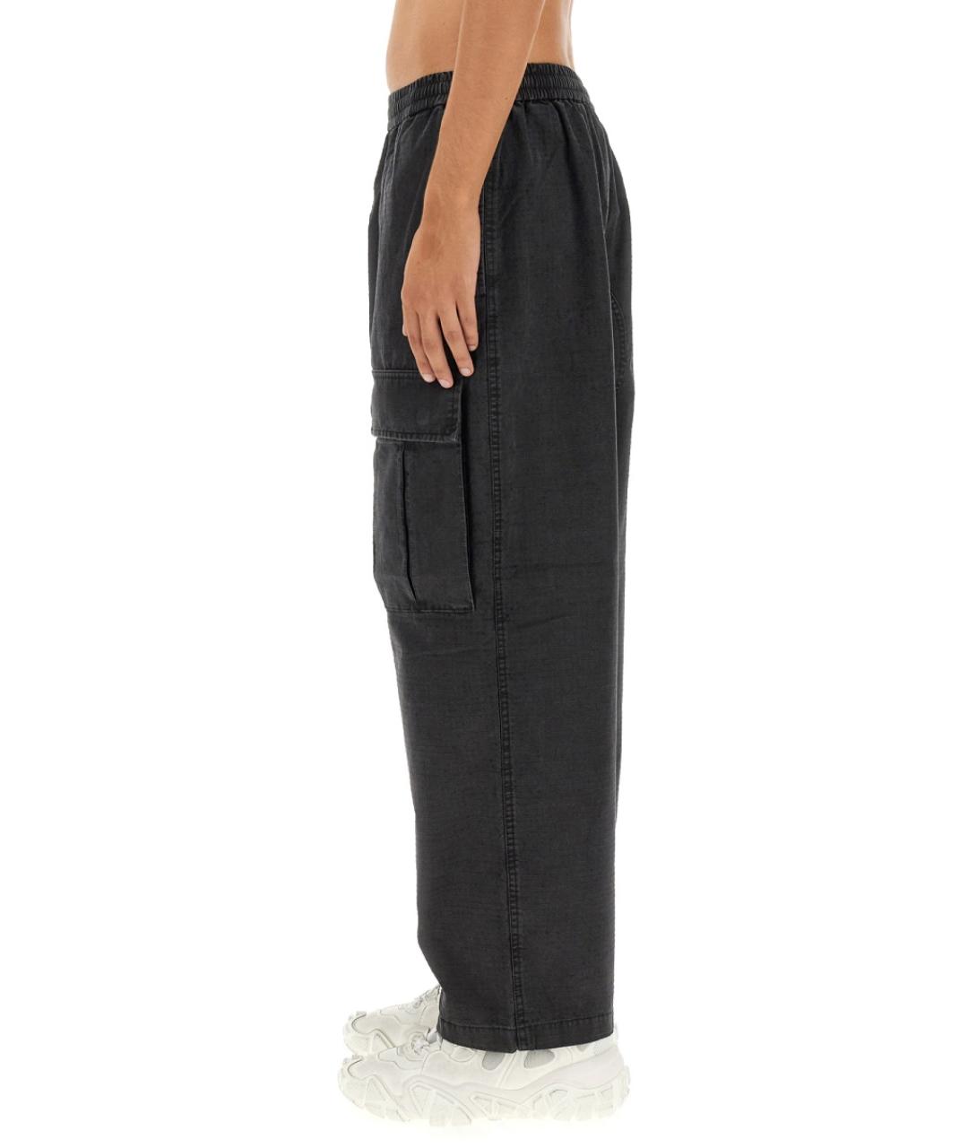 ACNE STUDIOS Черные хлопковые повседневные брюки, фото 4