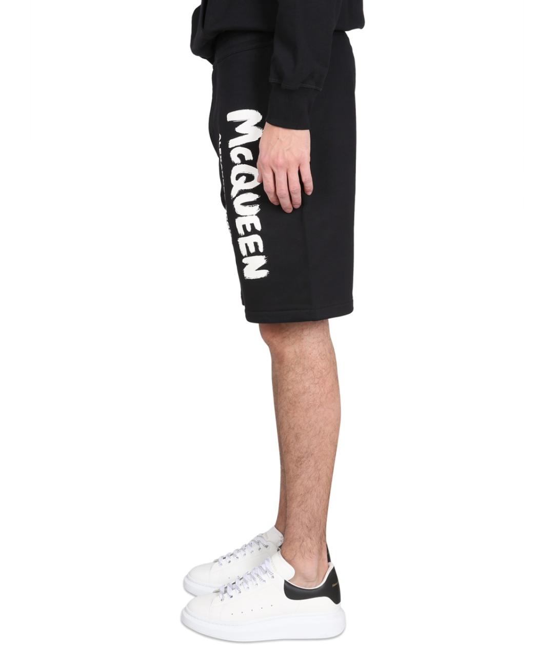 ALEXANDER MCQUEEN Черные хлопковые шорты, фото 3