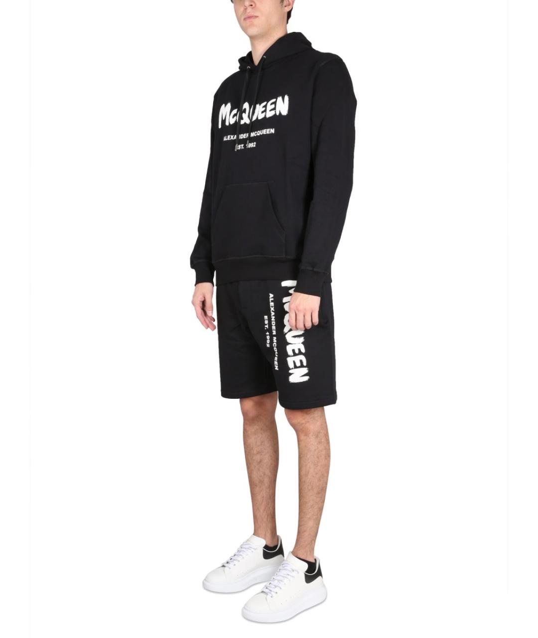 ALEXANDER MCQUEEN Черные хлопковые шорты, фото 2